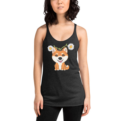 Shiba Inu Daisy Women's Racerback Tank