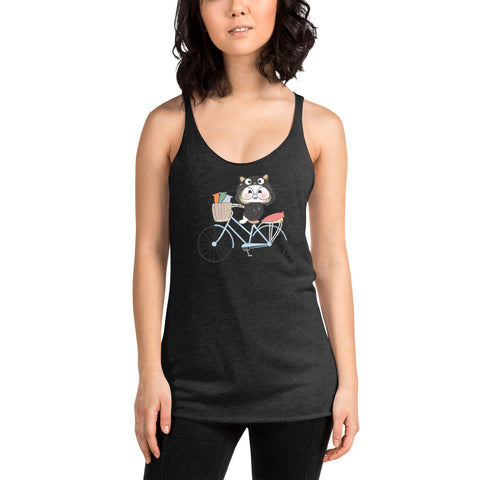 Ben-E Cat Bicycle Women's Racerback Tank