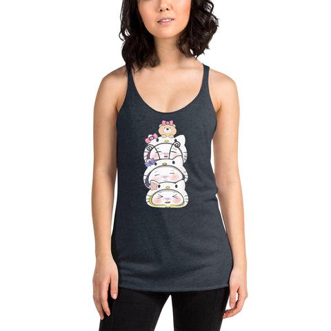 Bon-E Kitty Stack Women's Racerback Tank