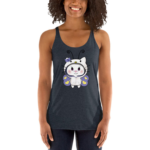 Bon-E Kitty Butterfly Women's Racerback Tank