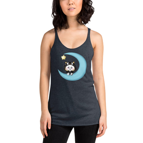 Ben-E Cat Moon Women's Racerback Tank
