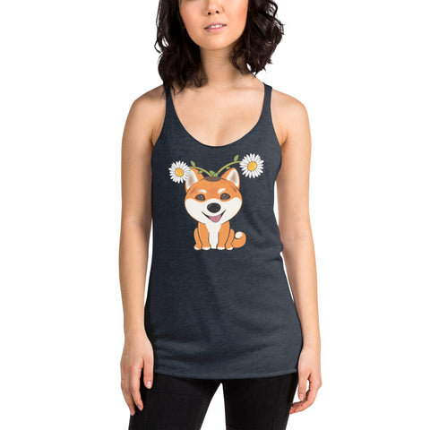 Shiba Inu Daisy Women's Racerback Tank