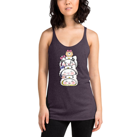 Bon-E Kitty Stack Women's Racerback Tank