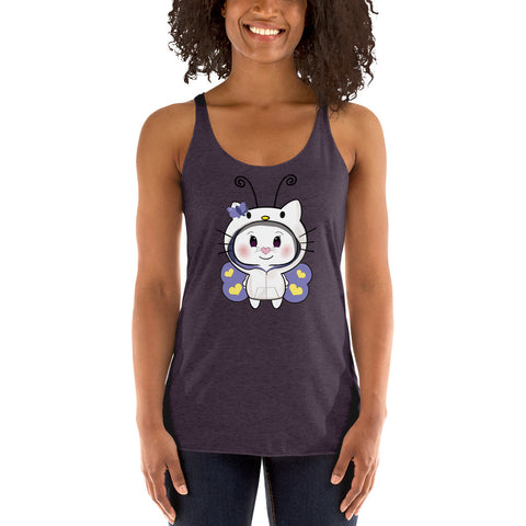 Bon-E Kitty Butterfly Women's Racerback Tank