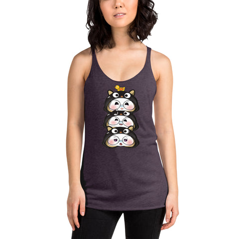 Ben-E Cat Stack Women's Racerback Tank