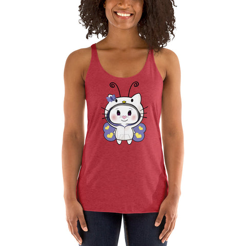 Bon-E Kitty Butterfly Women's Racerback Tank
