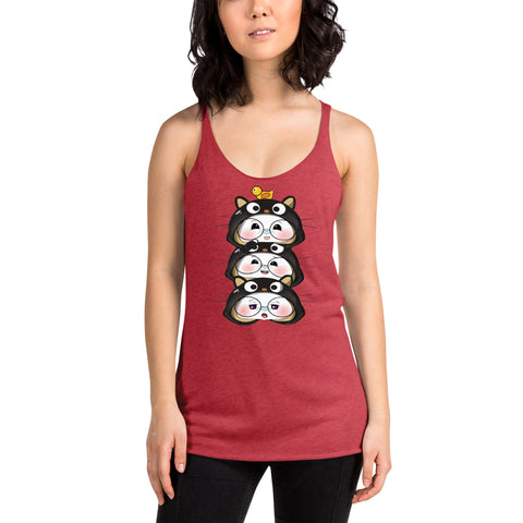Ben-E Cat Stack Women's Racerback Tank