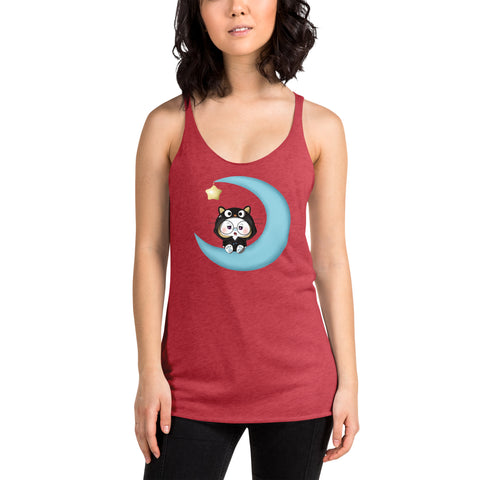 Ben-E Cat Moon Women's Racerback Tank