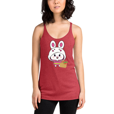 Bon-E Bunny Chums Basket Women's Racerback Tank