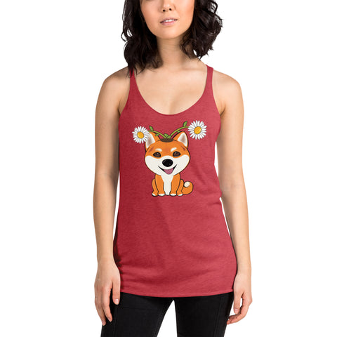 Shiba Inu Daisy Women's Racerback Tank