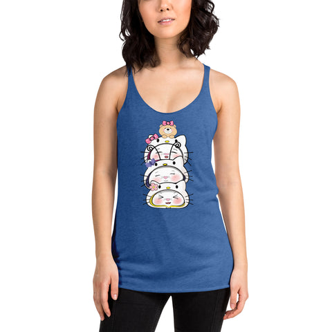 Bon-E Kitty Stack Women's Racerback Tank