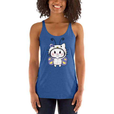Bon-E Kitty Butterfly Women's Racerback Tank