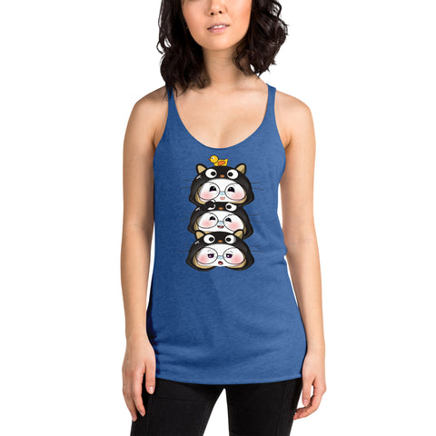 Ben-E Cat Stack Women's Racerback Tank