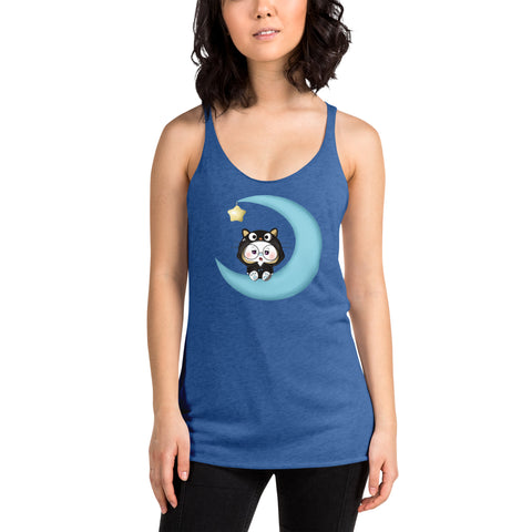 Ben-E Cat Moon Women's Racerback Tank