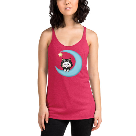 Ben-E Cat Moon Women's Racerback Tank
