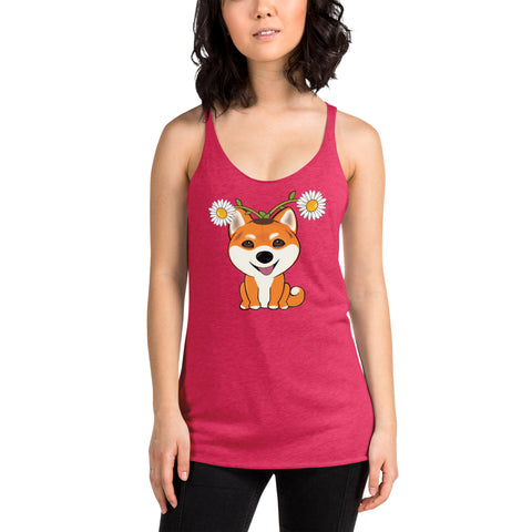Shiba Inu Daisy Women's Racerback Tank