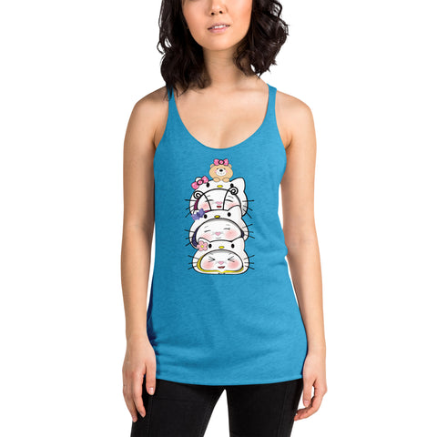 Bon-E Kitty Stack Women's Racerback Tank