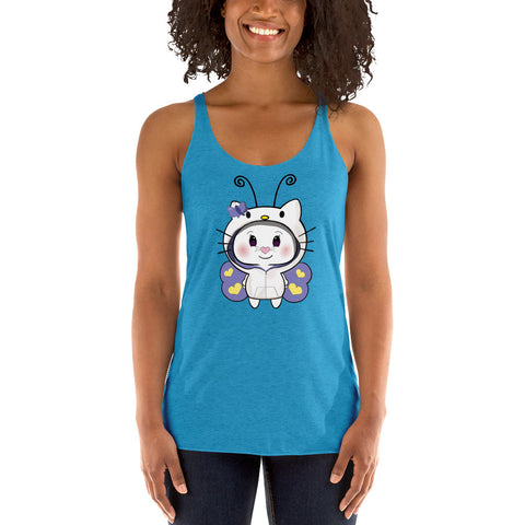Bon-E Kitty Butterfly Women's Racerback Tank