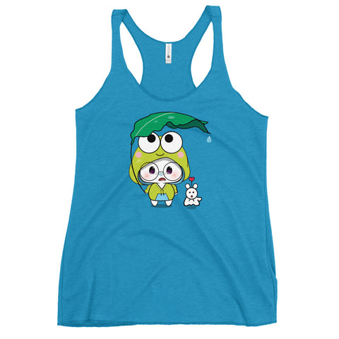 Ben-E Frog Leaf Umbrella Women's Racerback Tank