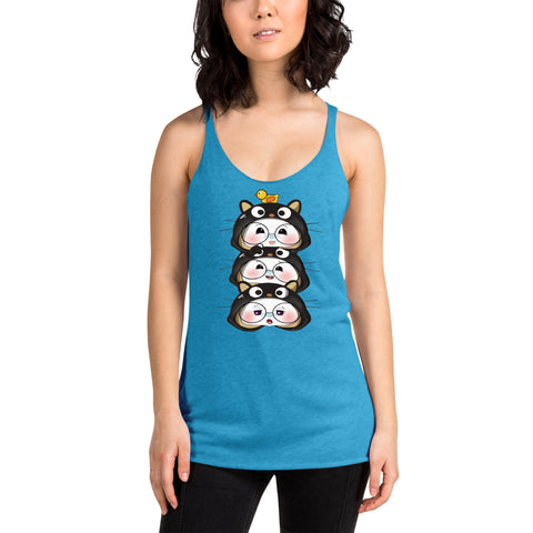 Ben-E Cat Stack Women's Racerback Tank