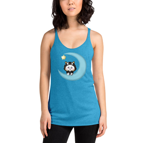 Ben-E Cat Moon Women's Racerback Tank