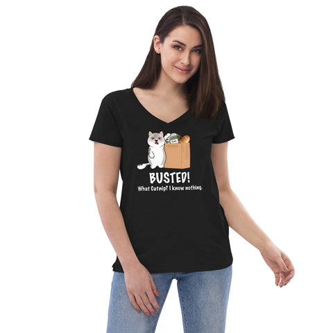 Ozzy Catnip Women’s recycled v-neck t-shirt