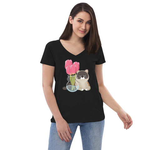 Maya Tulip Women’s recycled v-neck t-shirt