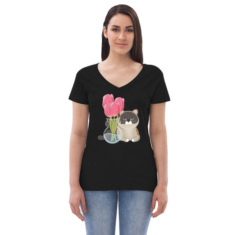 Maya Tulip Women’s recycled v-neck t-shirt