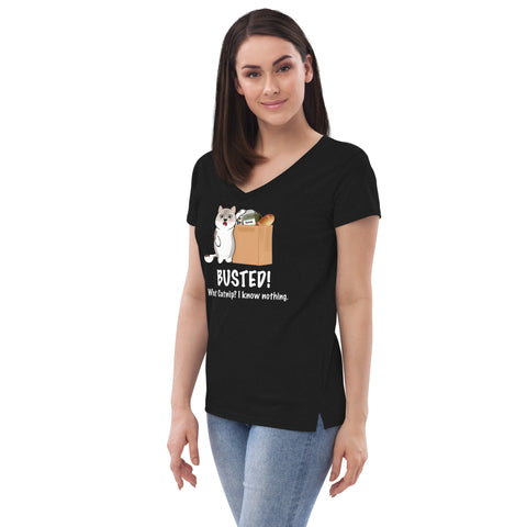 Ozzy Catnip Women’s recycled v-neck t-shirt