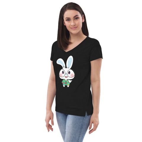 Ben-E Bunny Shaka Women’s recycled v-neck t-shirt