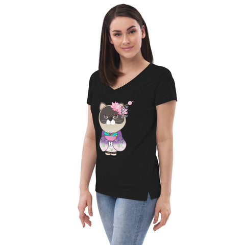 Maya Butterfly Kimono Women’s recycled v-neck t-shirt