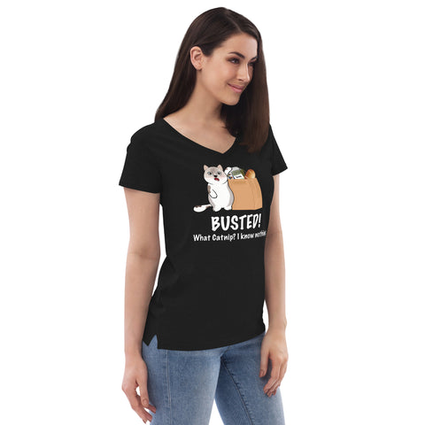 Ozzy Catnip Women’s recycled v-neck t-shirt