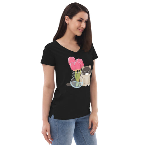 Maya Tulip Women’s recycled v-neck t-shirt