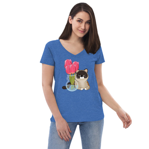 Maya Tulip Women’s recycled v-neck t-shirt