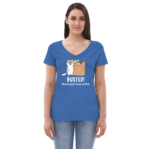 Ozzy Catnip Women’s recycled v-neck t-shirt