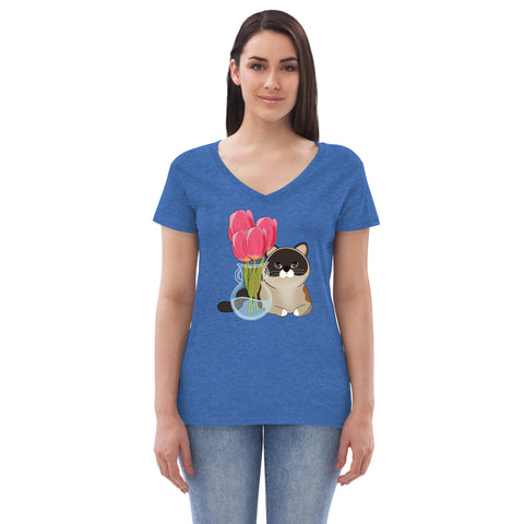 Maya Tulip Women’s recycled v-neck t-shirt