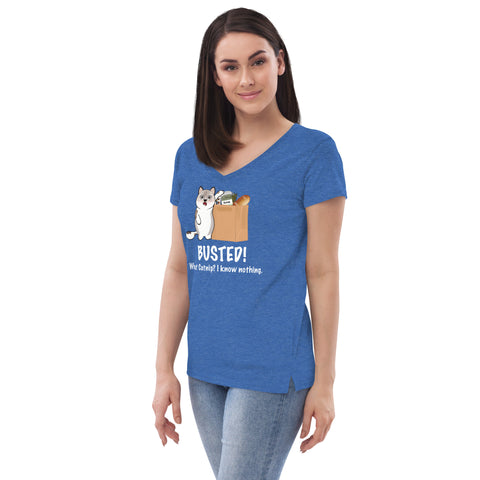 Ozzy Catnip Women’s recycled v-neck t-shirt