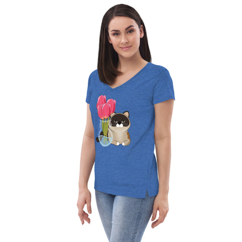 Maya Tulip Women’s recycled v-neck t-shirt