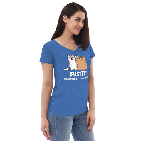 Ozzy Catnip Women’s recycled v-neck t-shirt