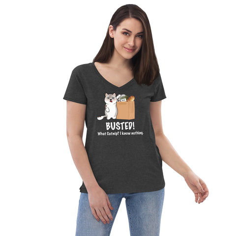 Ozzy Catnip Women’s recycled v-neck t-shirt