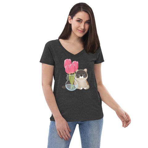 Maya Tulip Women’s recycled v-neck t-shirt