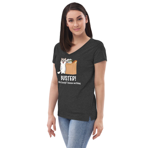 Ozzy Catnip Women’s recycled v-neck t-shirt