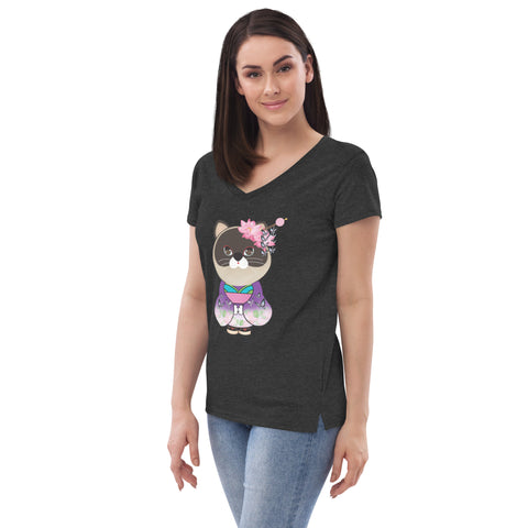 Maya Butterfly Kimono Women’s recycled v-neck t-shirt