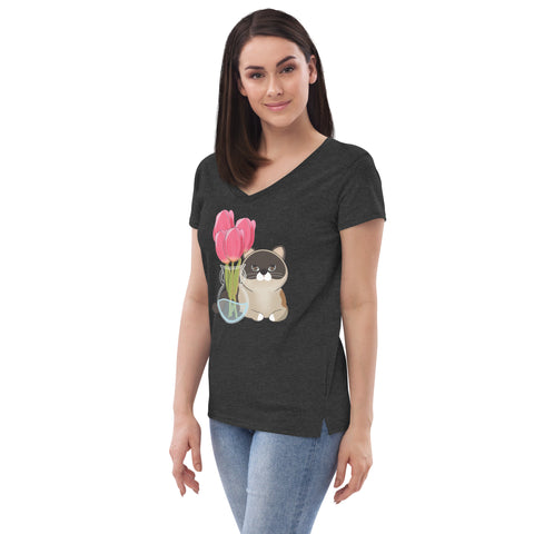 Maya Tulip Women’s recycled v-neck t-shirt