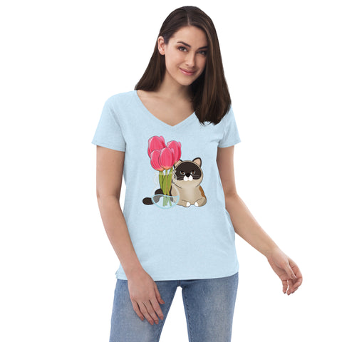 Maya Tulip Women’s recycled v-neck t-shirt