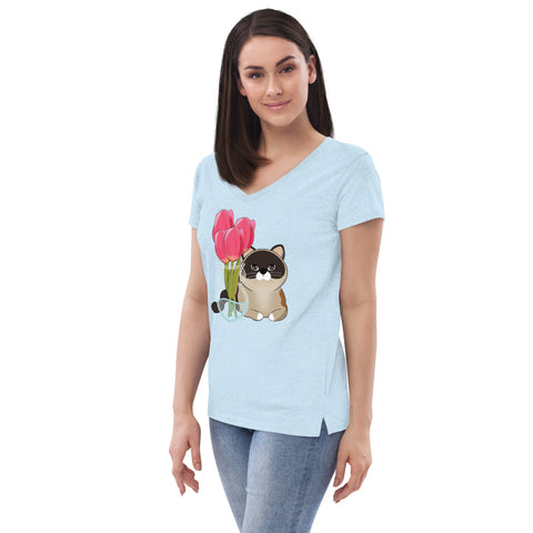 Maya Tulip Women’s recycled v-neck t-shirt