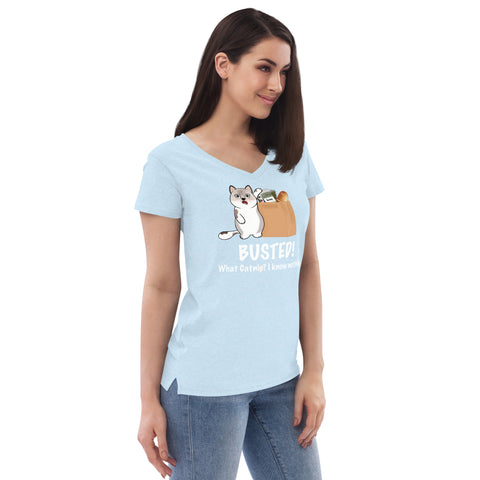 Ozzy Catnip Women’s recycled v-neck t-shirt