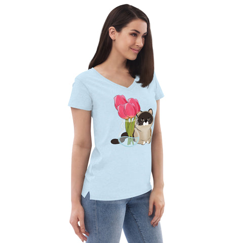 Maya Tulip Women’s recycled v-neck t-shirt