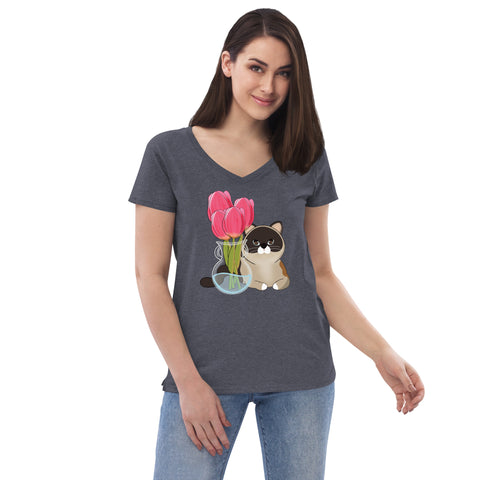 Maya Tulip Women’s recycled v-neck t-shirt