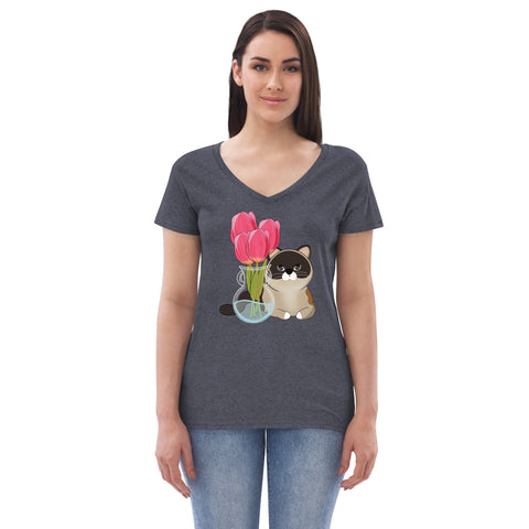 Maya Tulip Women’s recycled v-neck t-shirt